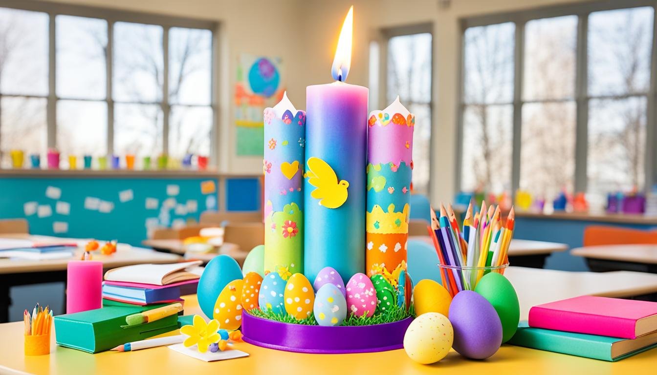school candle for easter