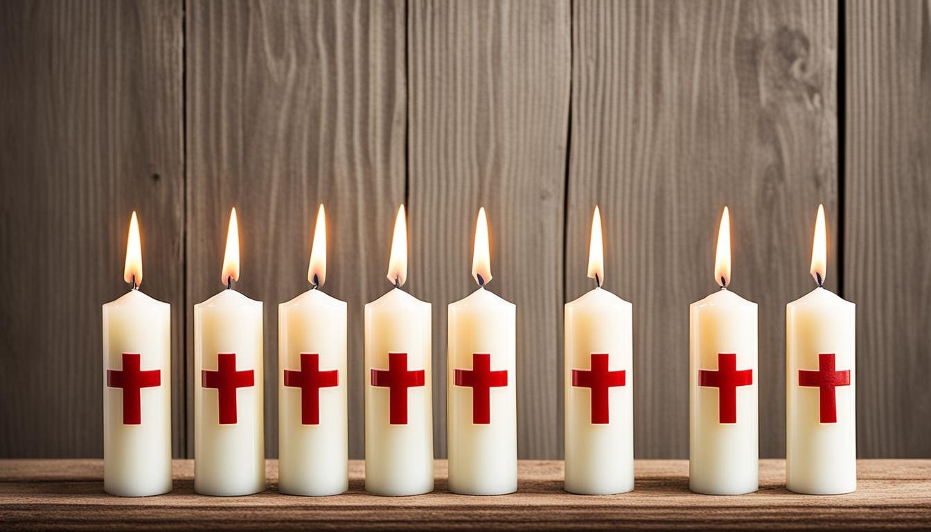 school candles for Ash Wednesday